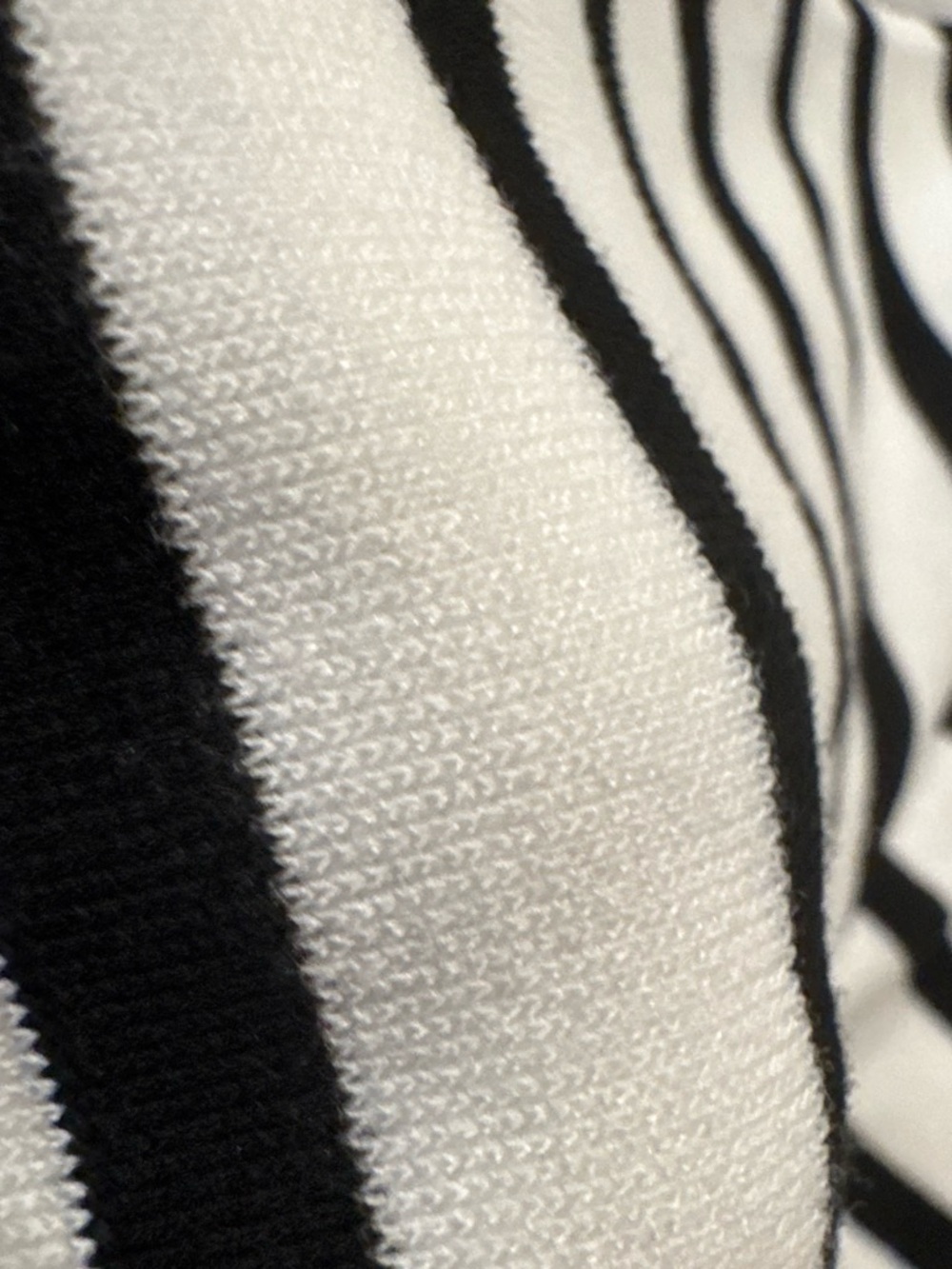 Woman’s Black & White Striped Shirt with Shoulder Buttons - Picture 4 of 4